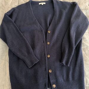 Madewell Navy Cardigan Sweater